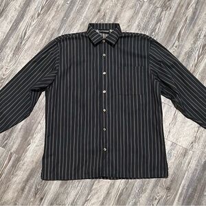 Marimekko Black and Gray Striped Men's Shirt